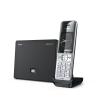 Gigaset BasicLine IP z COMFORT 500HX, wygaszacz ekranu z zegarem w widoku bocznym