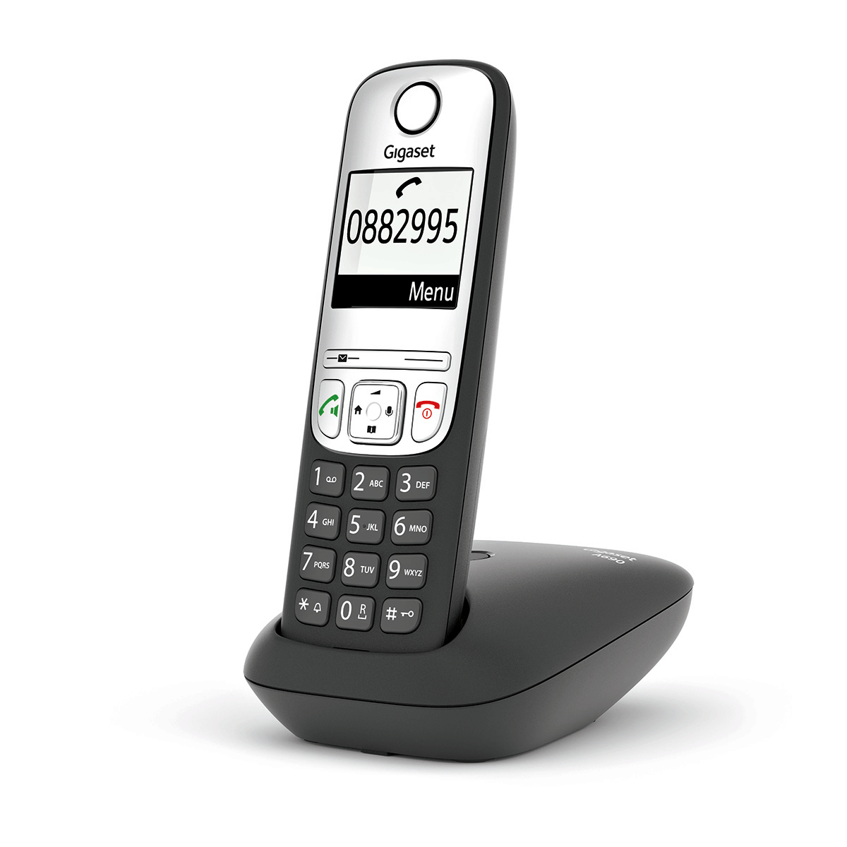 Gigaset A695 Schnurloses Telefon mit großem Display mit Hintergrundbeleuchtung für eine sehr gut lesbare Anzeige Anrufsperrfunktion Grau 
