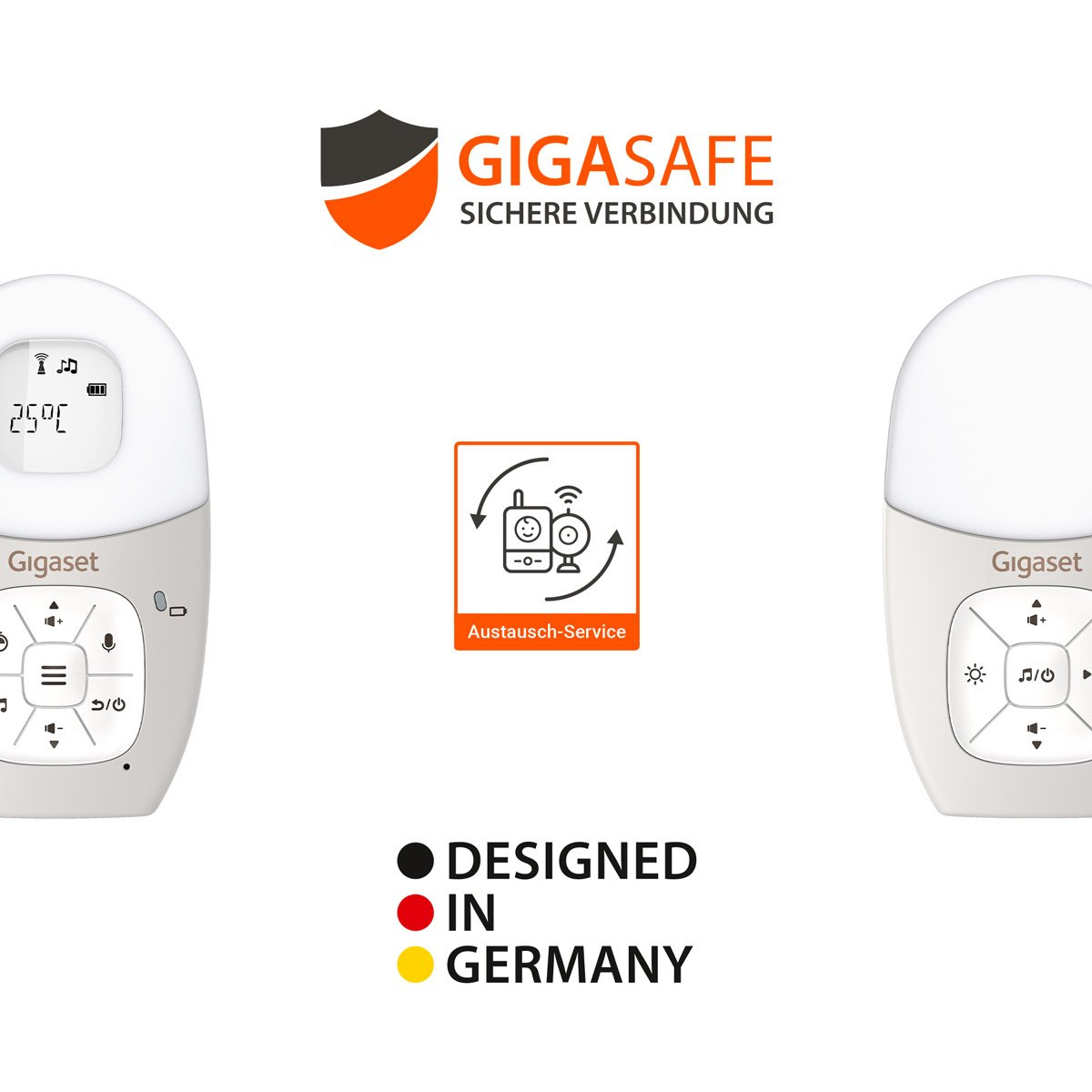 Gigaset BABY 100 Audio: Sichere Verbindung, Austausch-Service, Designed in Germany