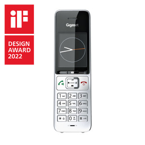 Gigaset COMFORT 500HX: Modernes Mobilteil zum Anschluss an DECT-Router mit Farbdisplay und zeitlosem Design.