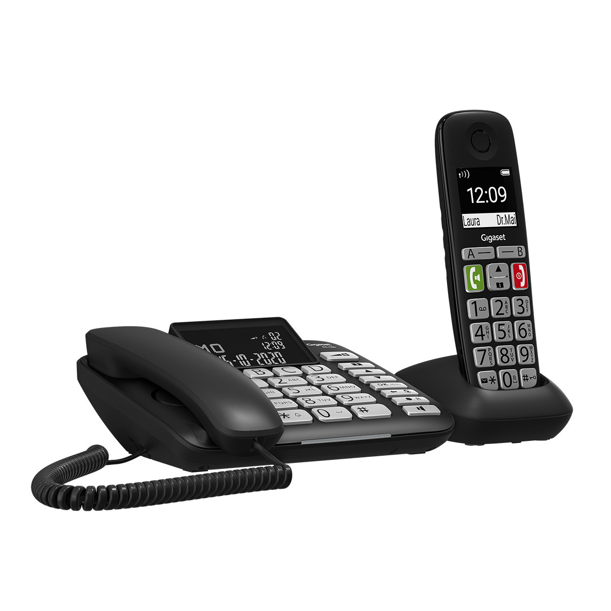 TELEFONO FIJO INALAMBRICO GIGASET E290 DUO TECLAS GRANDES