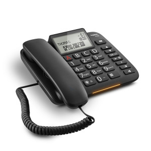 weiß DTMF/FSK Dualmodus Schnurtelefon 5-Gruppen Kurzwahl Telefon für Büro und Home Garsent Schnurgebundenes Telefon 