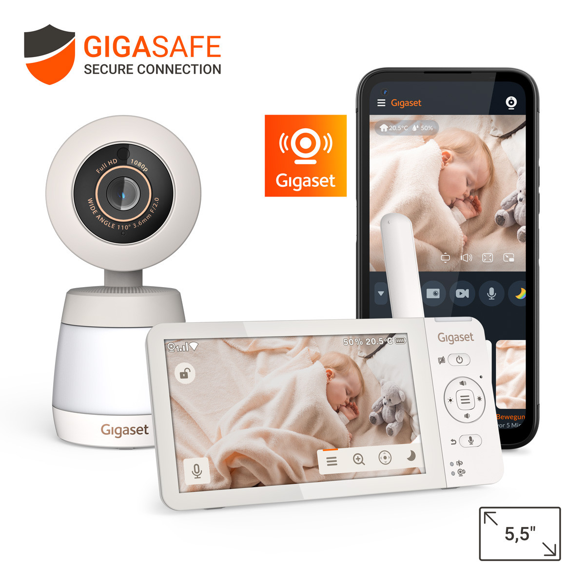 Gigaset BABY 700 aangesloten