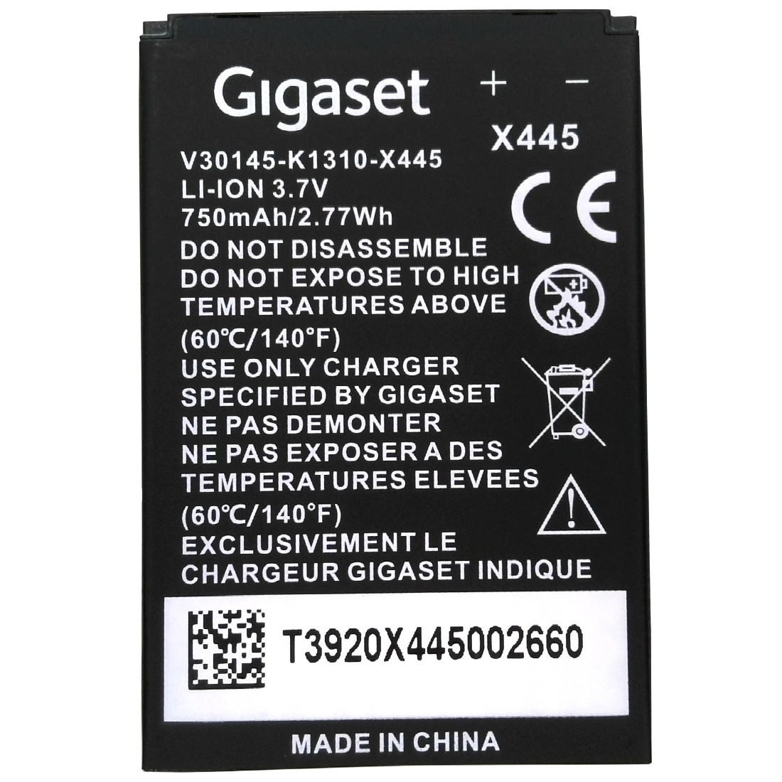 Originele Batterij voor de Gigaset SL400H / SL78H / SL450H / Premium 300 HX
