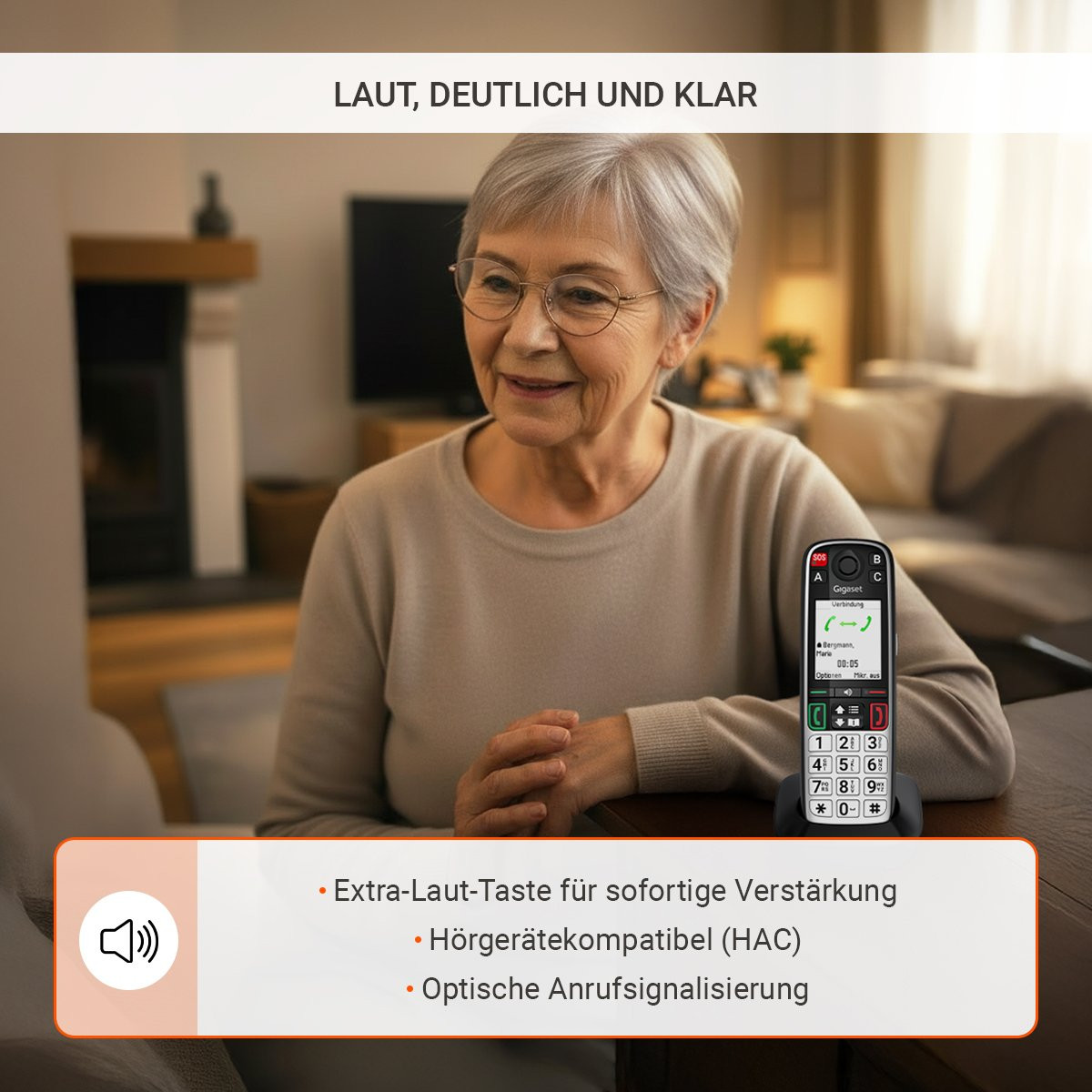 Bedienungsmenü für barrierearme und einfache Nutzung