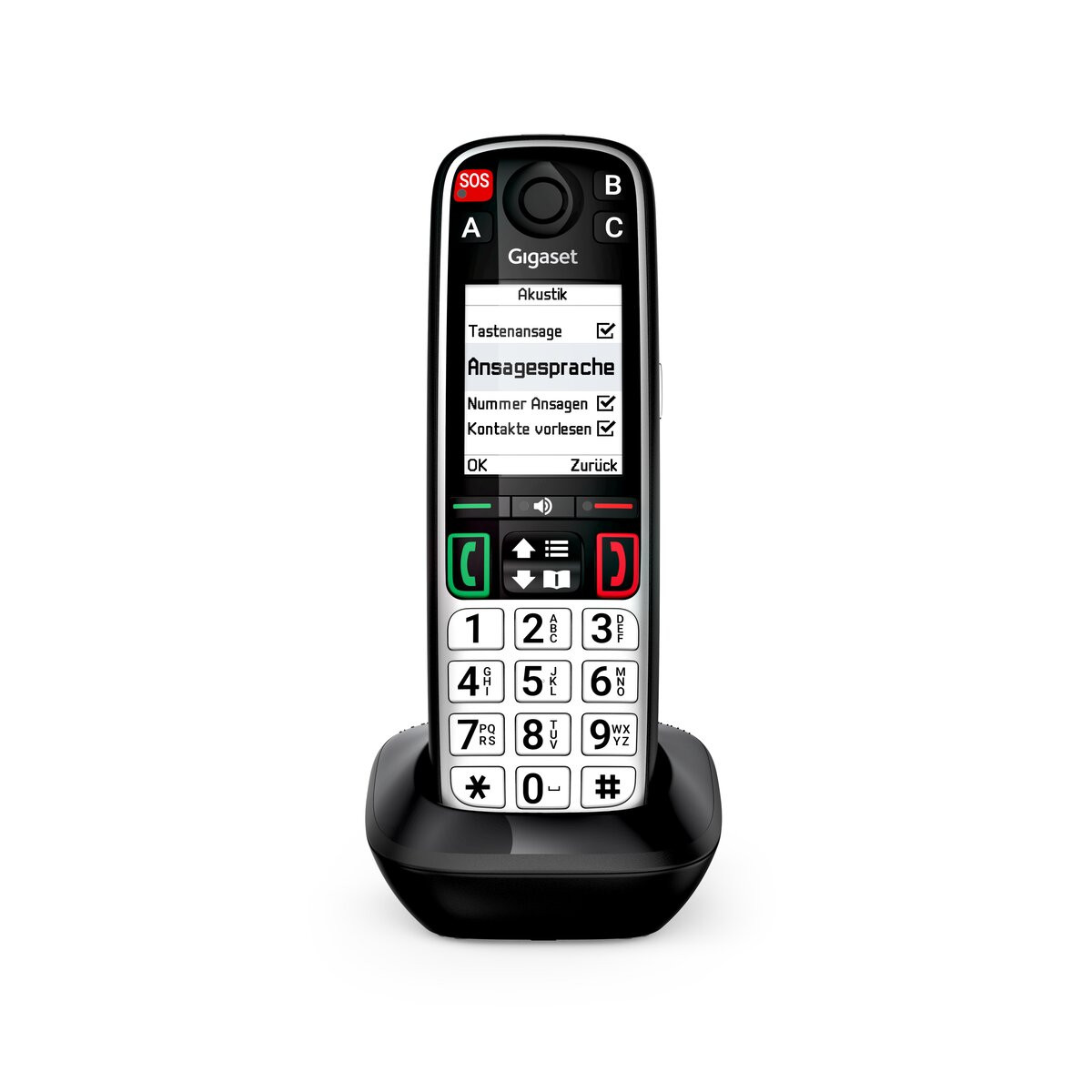 Bedienungsmenü für barrierearme und einfache Nutzung