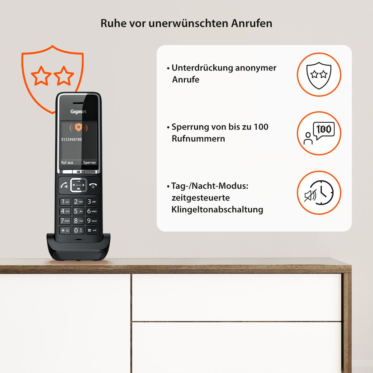 Sotel  Gigaset 550 HX Téléphone analog/dect Noir