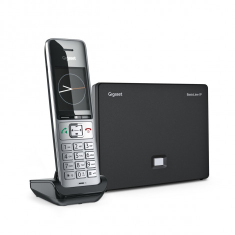 Gigaset BasicLine IP avec COMFORT 500HX, téléphone DECT avec économiseur d'écran horloge