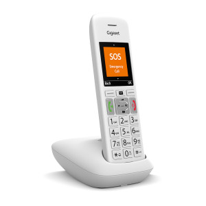 White Gigaset DL580 Standard Big Button Handsfree Corded Phone