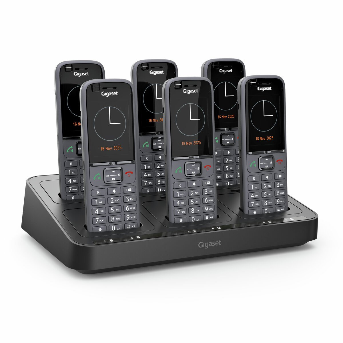 Spazio per 6 portatili Gigaset Professional (non inclusi)