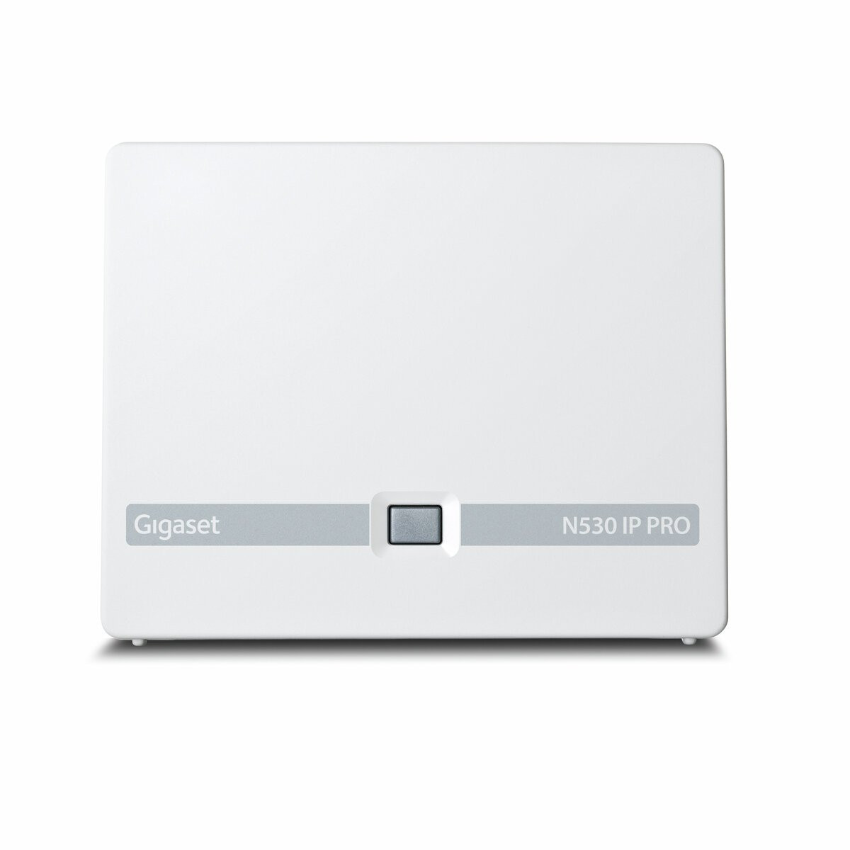Gigaset N530 IP PRO Stazione base IP DECT a cella singola, vista frontale inclinata da sinistra.