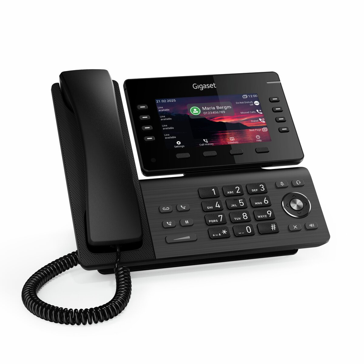 Gigaset Pro P825 IP Bürotelefon - Professionelles IP-Tischtelefon Mit 5 Zoll Display