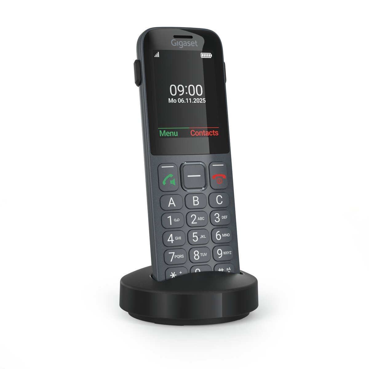 Gigaset COMFORT 600 SIM su base di ricarica, vista frontale