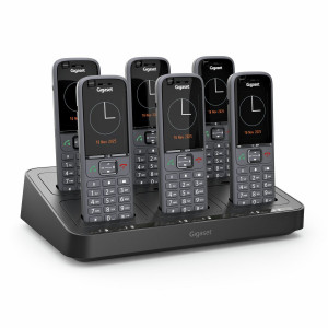 Space for 6 Gigaset Professional handsets (not included)