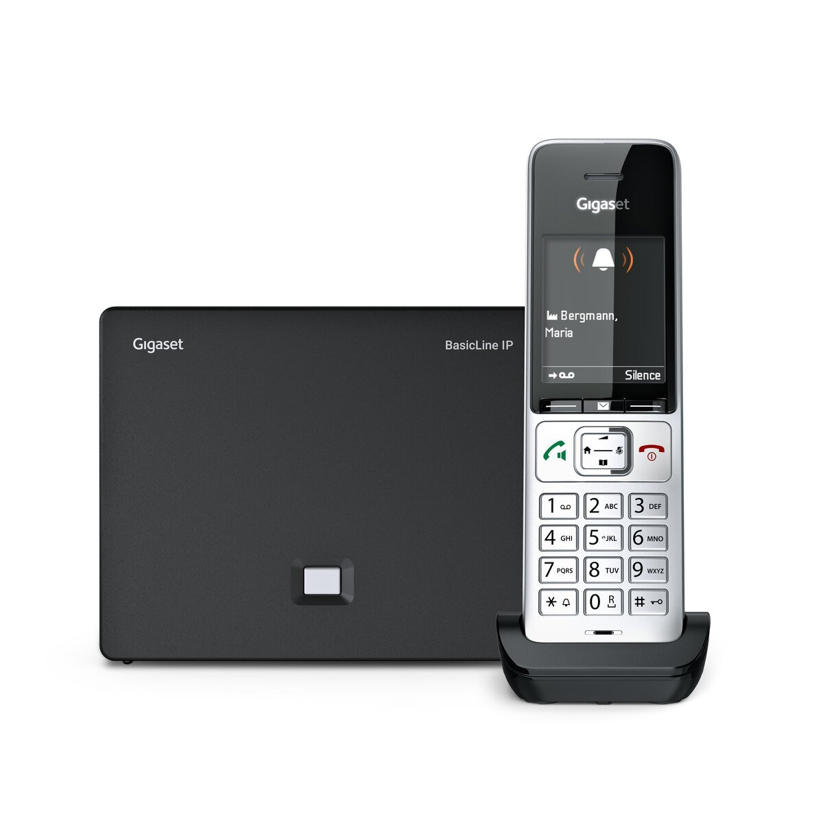 Gigaset BasicLine IP z COMFORT 500HX, telefon DECT z zegarem jako wygaszaczem ekranu