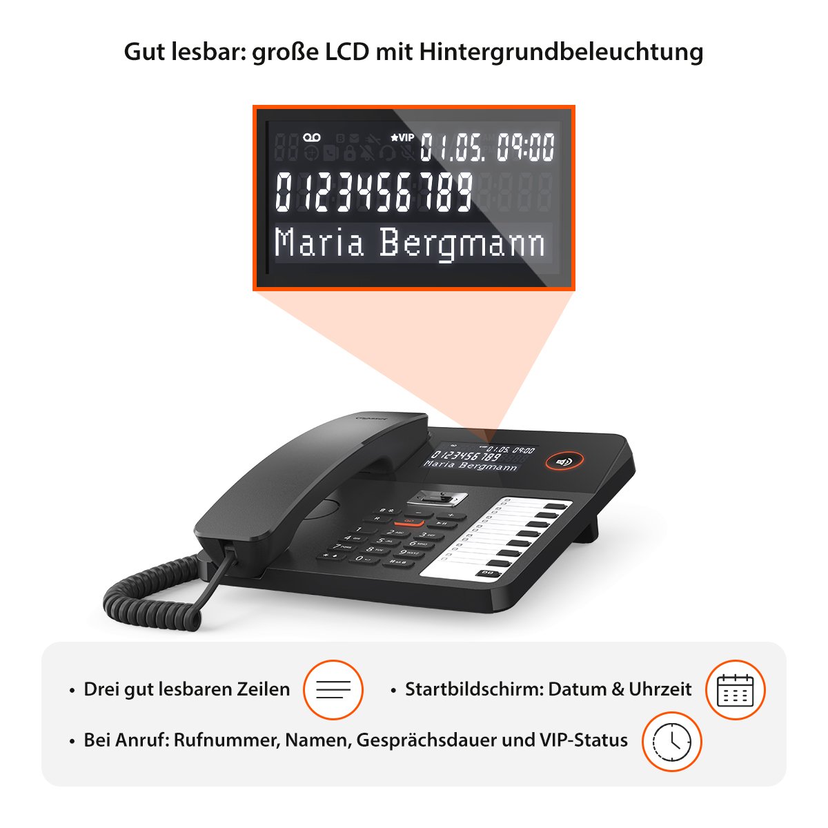 Anrufbeantworter Tischtelefon und mit kaufen DESK Wand- 800A Gigaset