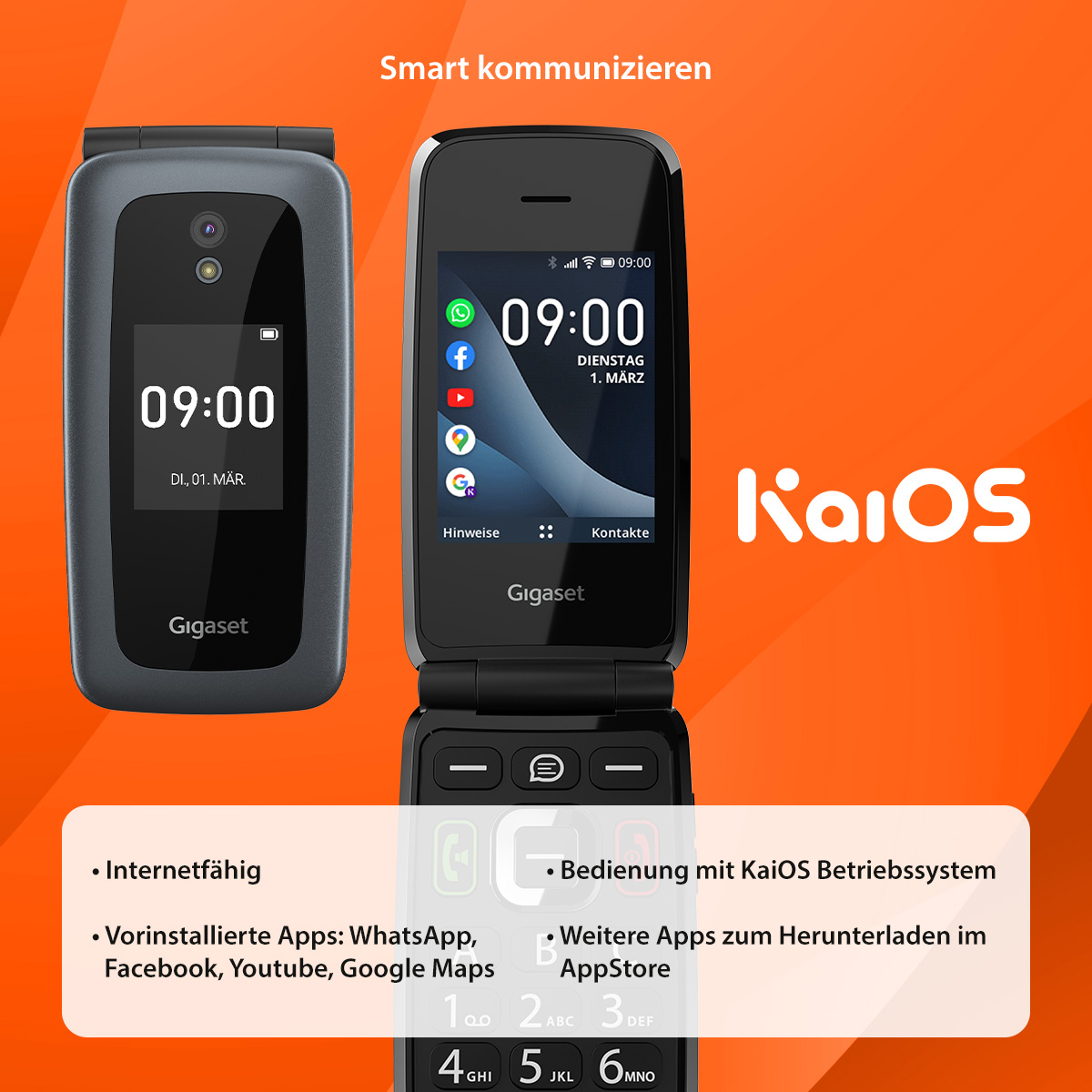 Gigaset GL7 das Klapphandy mit WhatsApp und Facebook kaufen